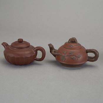 TEKANNOR, 4 st, Yixing-gods, Kina, 1900-tal.