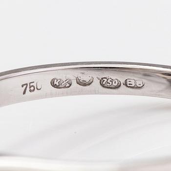 An 18K white gold ring with diamonds ca. 0.54 ct in total according to engraving. Finnish import marks.