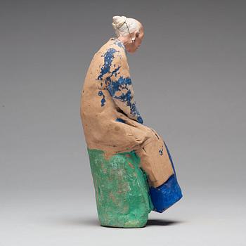 SKULPTUR, lera. Qingdynastin, 1800-tal.