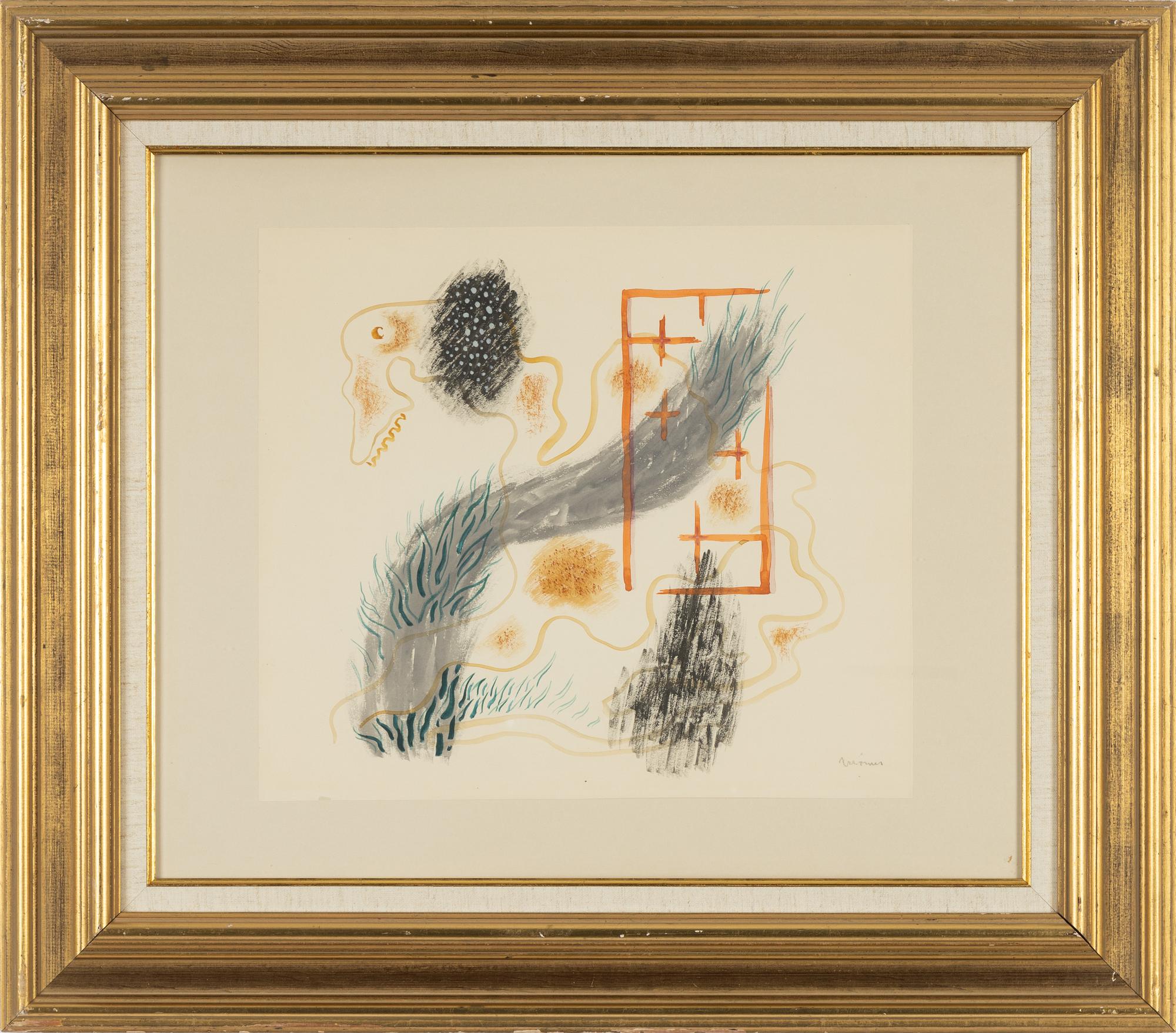 Stellan Mörner, akvarell, signerad.