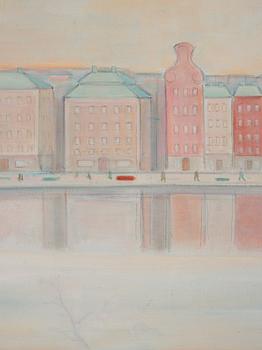 Einar Jolin, Skeppsbron and the Royal Castle - view over Stockholm.