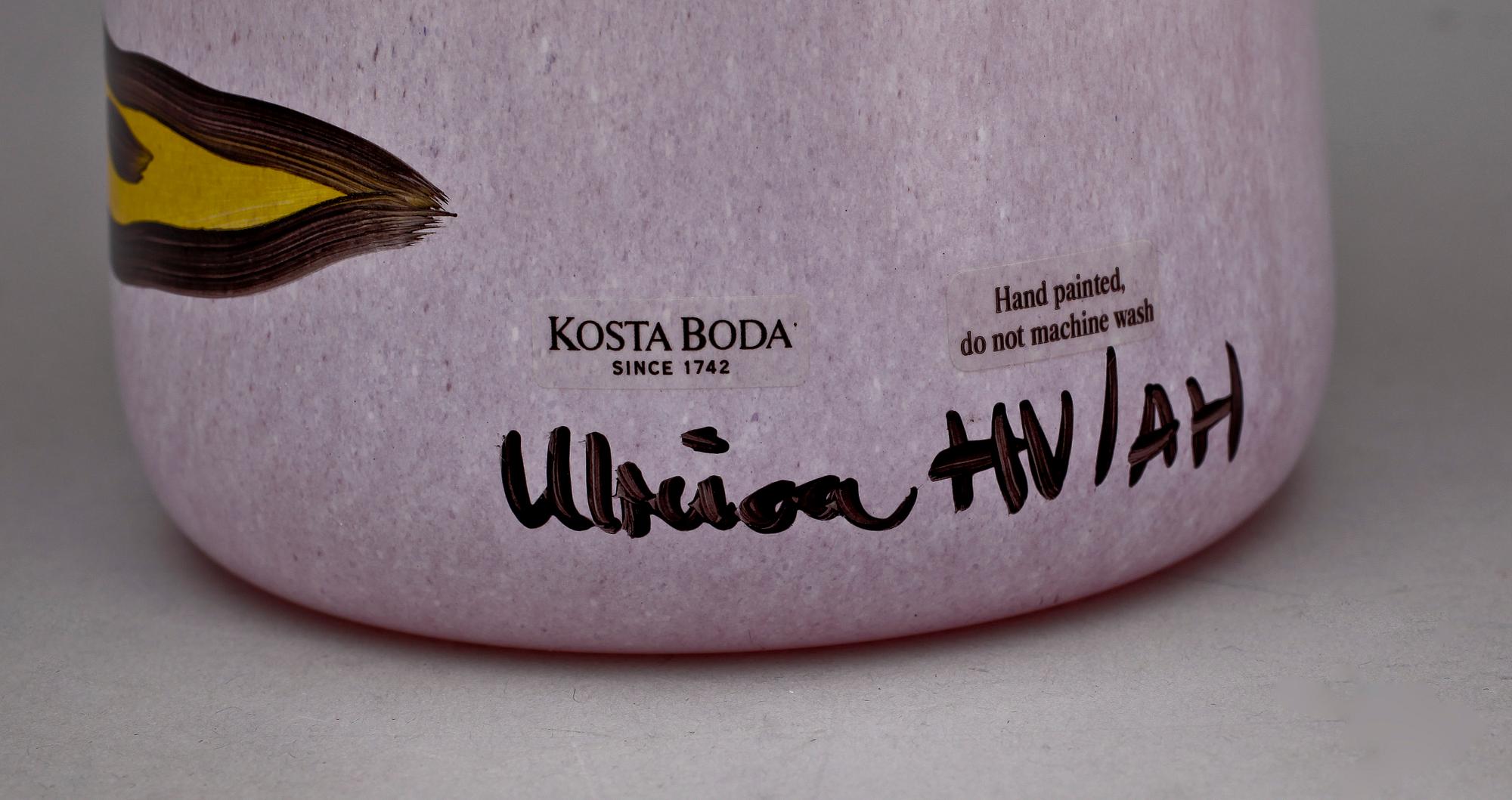 VAS, glas, Ulrica Hydman-Vallien, Kosta Boda, sign.