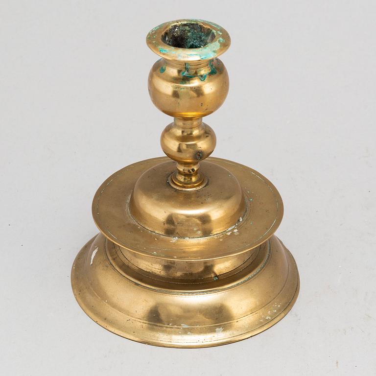 A 17th century Baroque bronze candlestick.