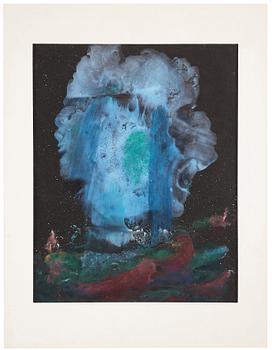 CO Hultén, mixed media on paper, signed and executed 1946.