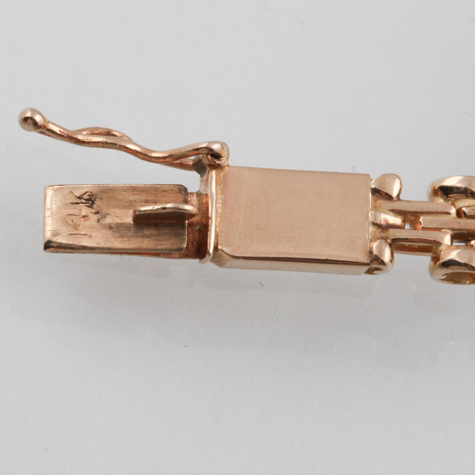 ARMBAND, 18K guld med 10 briljantslipade diamanter ca 2.00 ct. Vikt 11,4 gram.