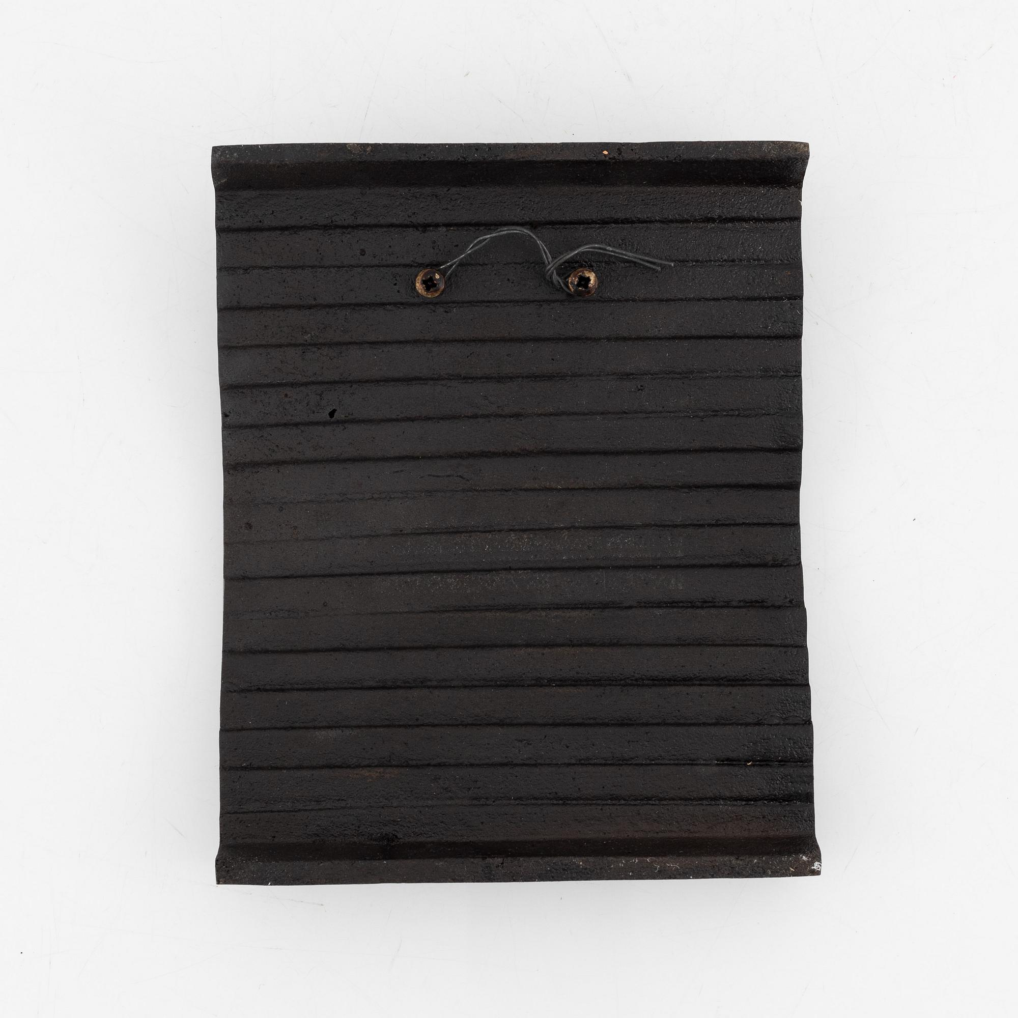 Bo Andersson, sculpture, relief, iron,  signed KGBA and adted -95. Numbered 59/100. In wooden box with book.