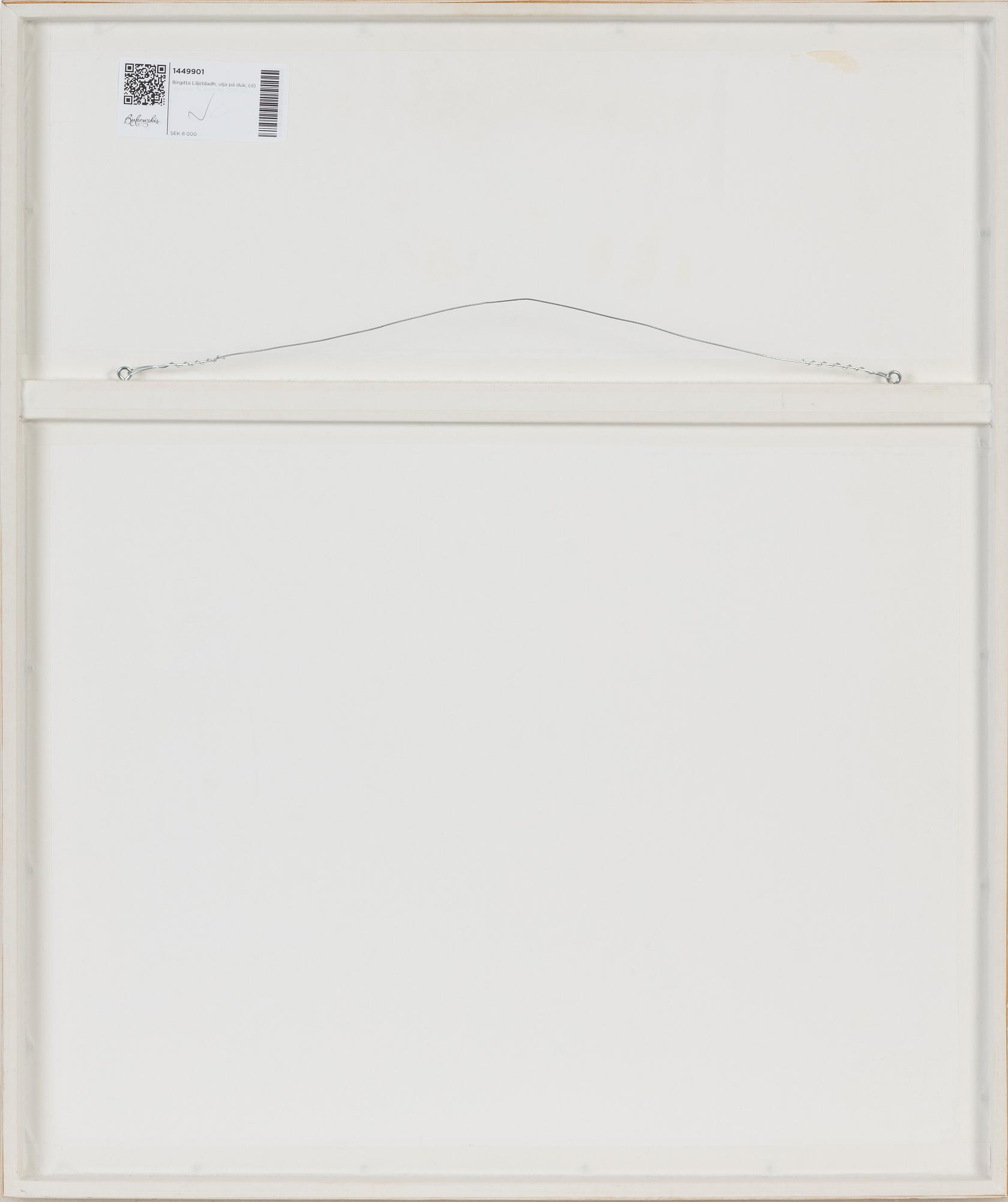 Birgitta Liljebladh, olja på dukpannå, signerad och daterad 73.