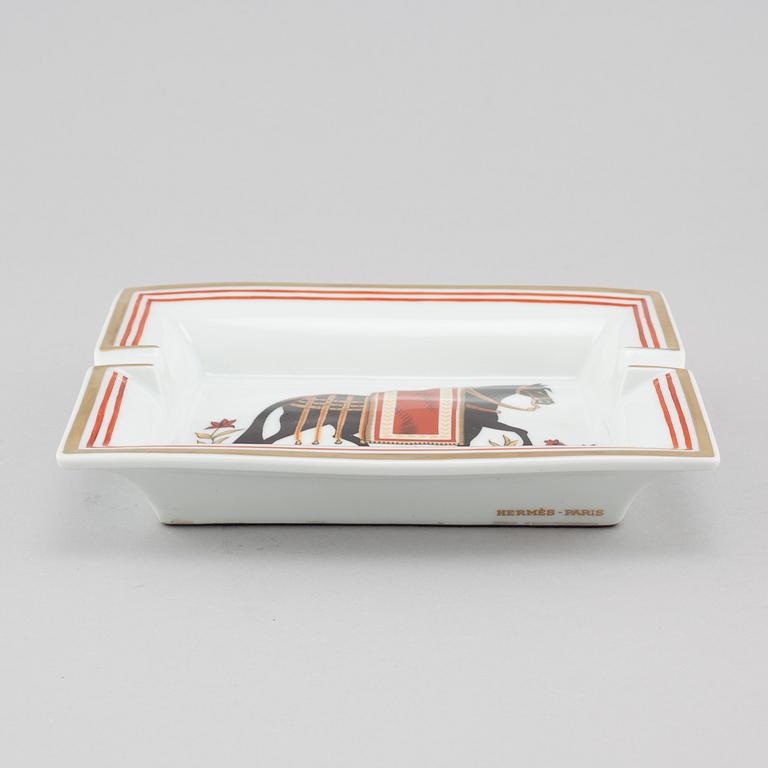 a porcelain ashtray.