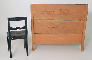 SOFFA MED STOL, 2 delar. Allmogestil.