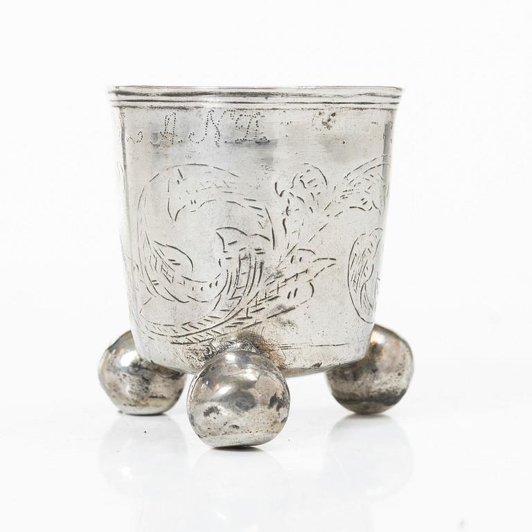 Georg Kruse, bägare, Vordingborg, Danmark 1755-92.