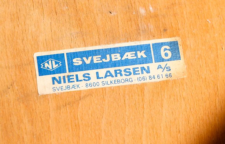 STOLAR, 6 st, Svejbæk, Niels Larsen, Danmark, 1900-talets andra hälft.