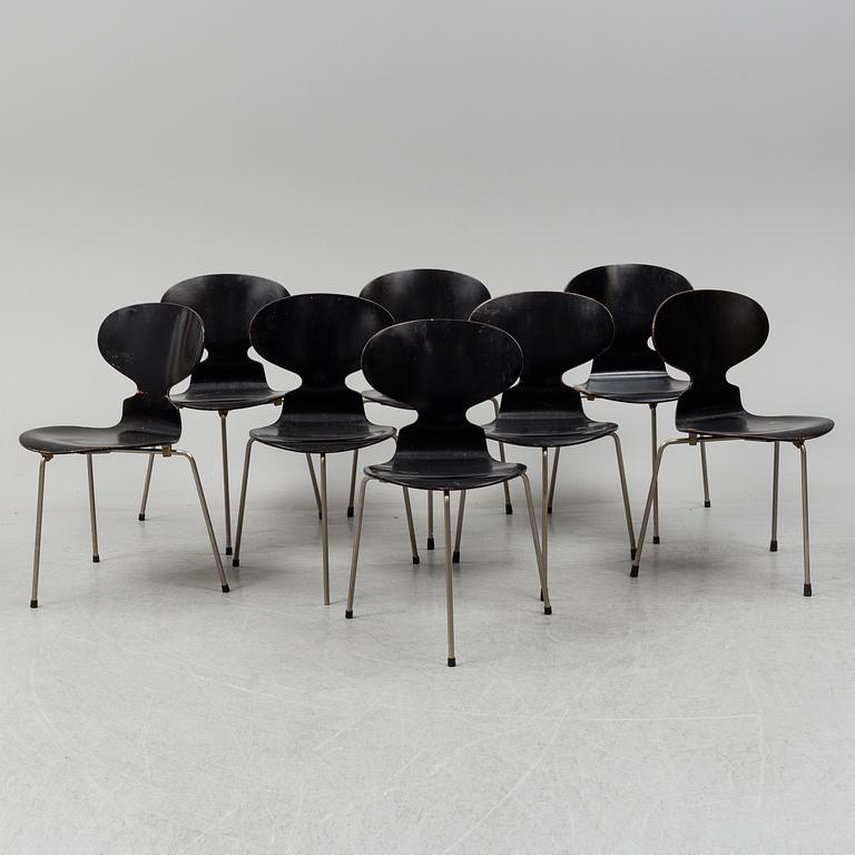 Eight 'Ant' chairs by Arne Jacobsen for Fritz Hansen.