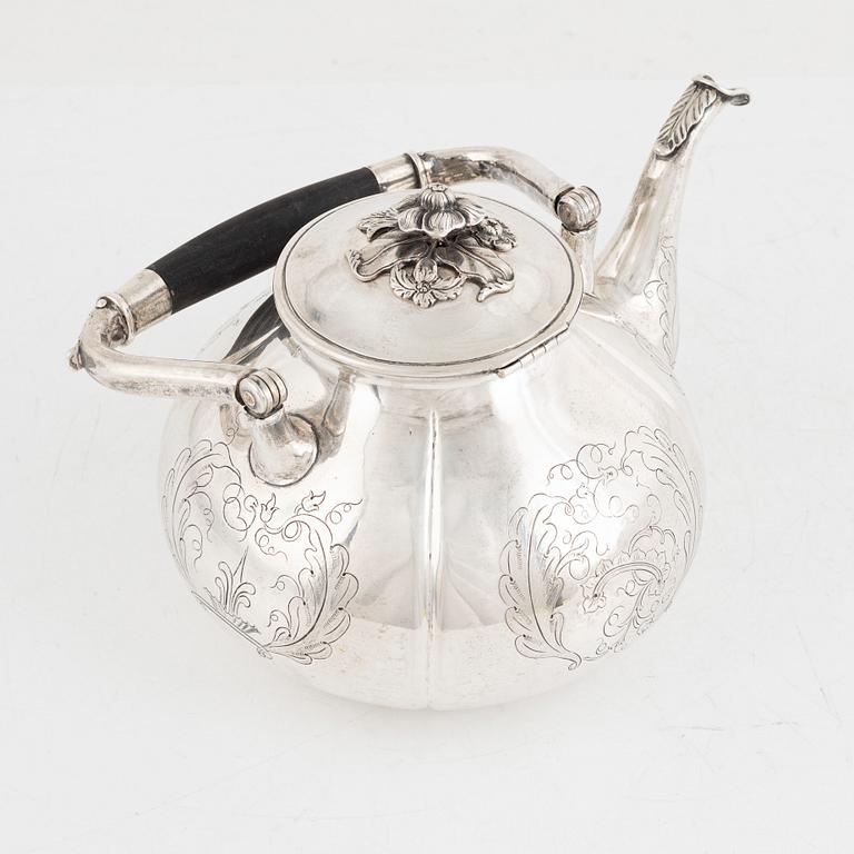 A Danish Silver Teapot, mark of Anton Michelsen, Copenhagen 1847.