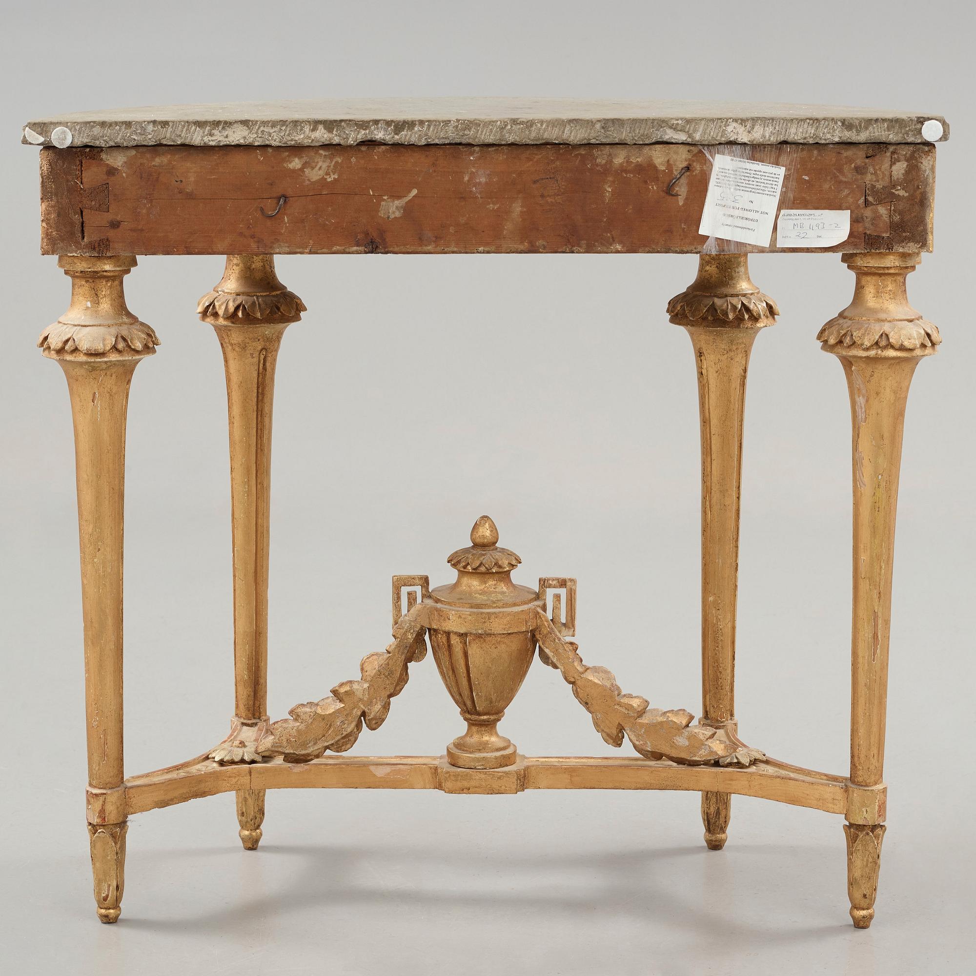 A Gustavian late 18th century console table.