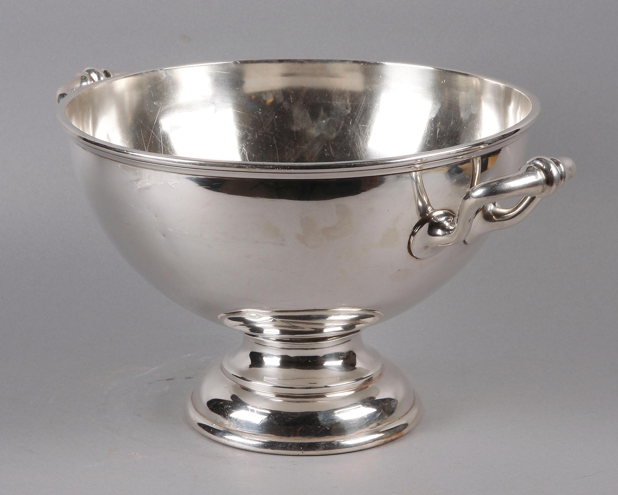 BÅLSKÅL, nysilver, 1900-tal.