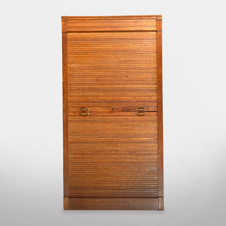 A mid 20th century oak archive cabinet.