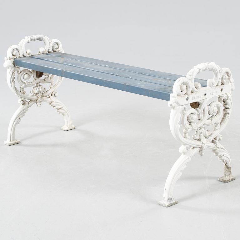 TRÄDGÅRDSBÄNK, Melins Metall, 1900-talets andra hälft.