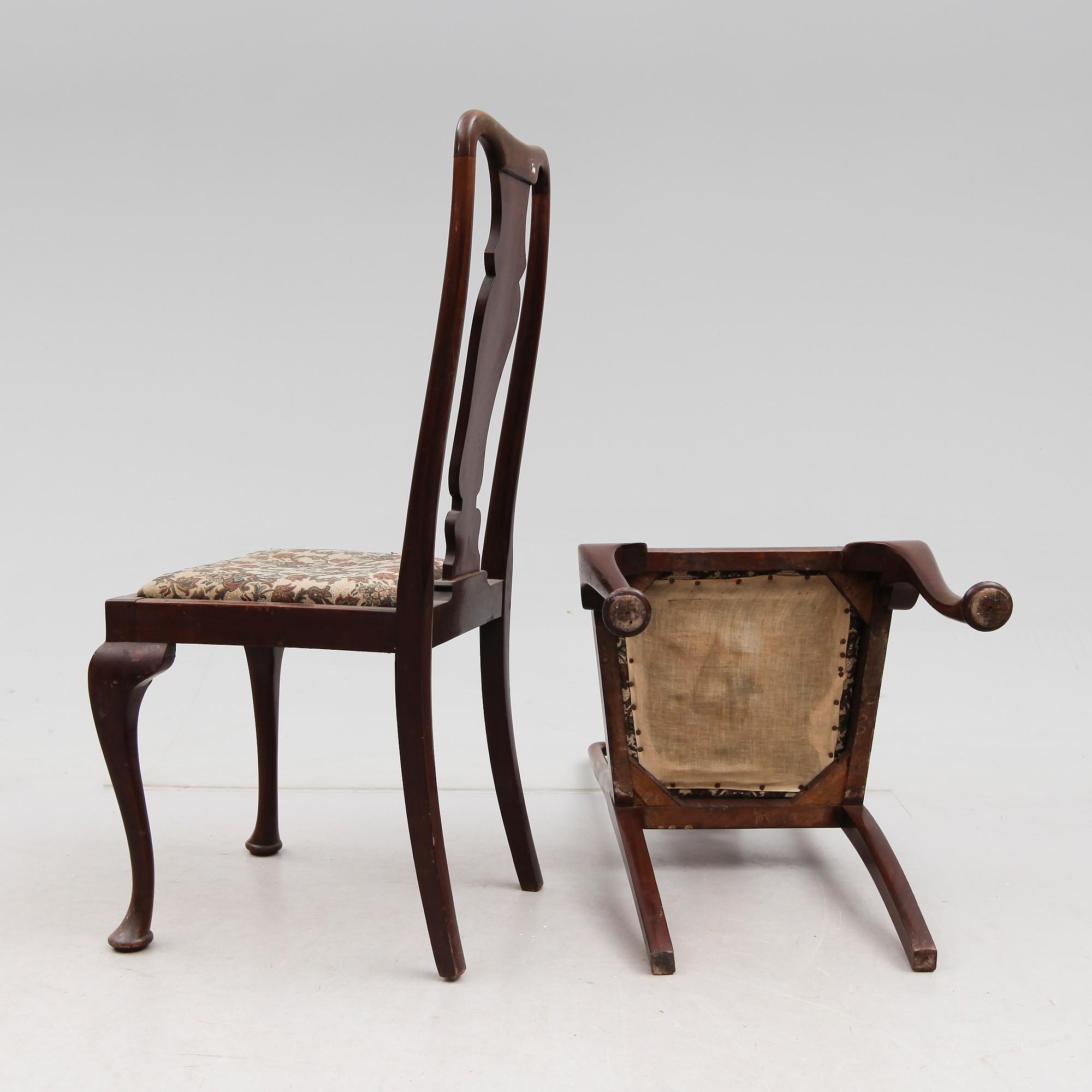 STOLAR, 4 st, England, 1900-talets första hälft.