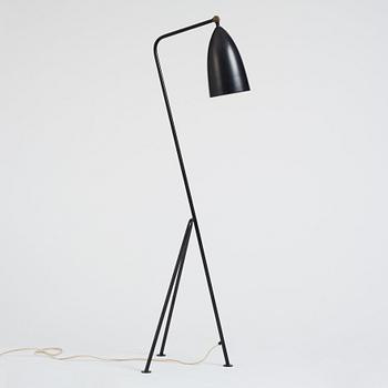 Greta Magnusson Grossman, a black lacquered 'G-33' (Grasshopper) floor light, Bergboms, Malmö Sweden 1950s.