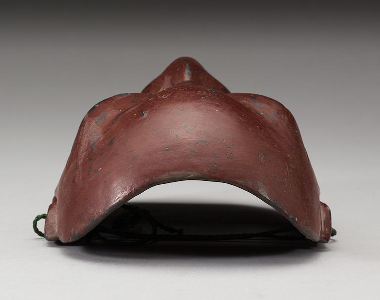 A red painted Japanese Noo Masque, period of Meiji.