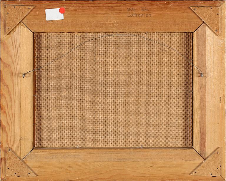 NILS OLZON, olja på pannå, signerad.