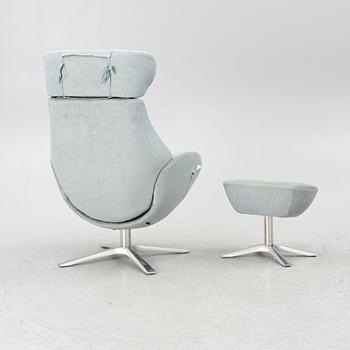 Jahn Aaamod, fåtölj med fotpall, Globe, Conform.