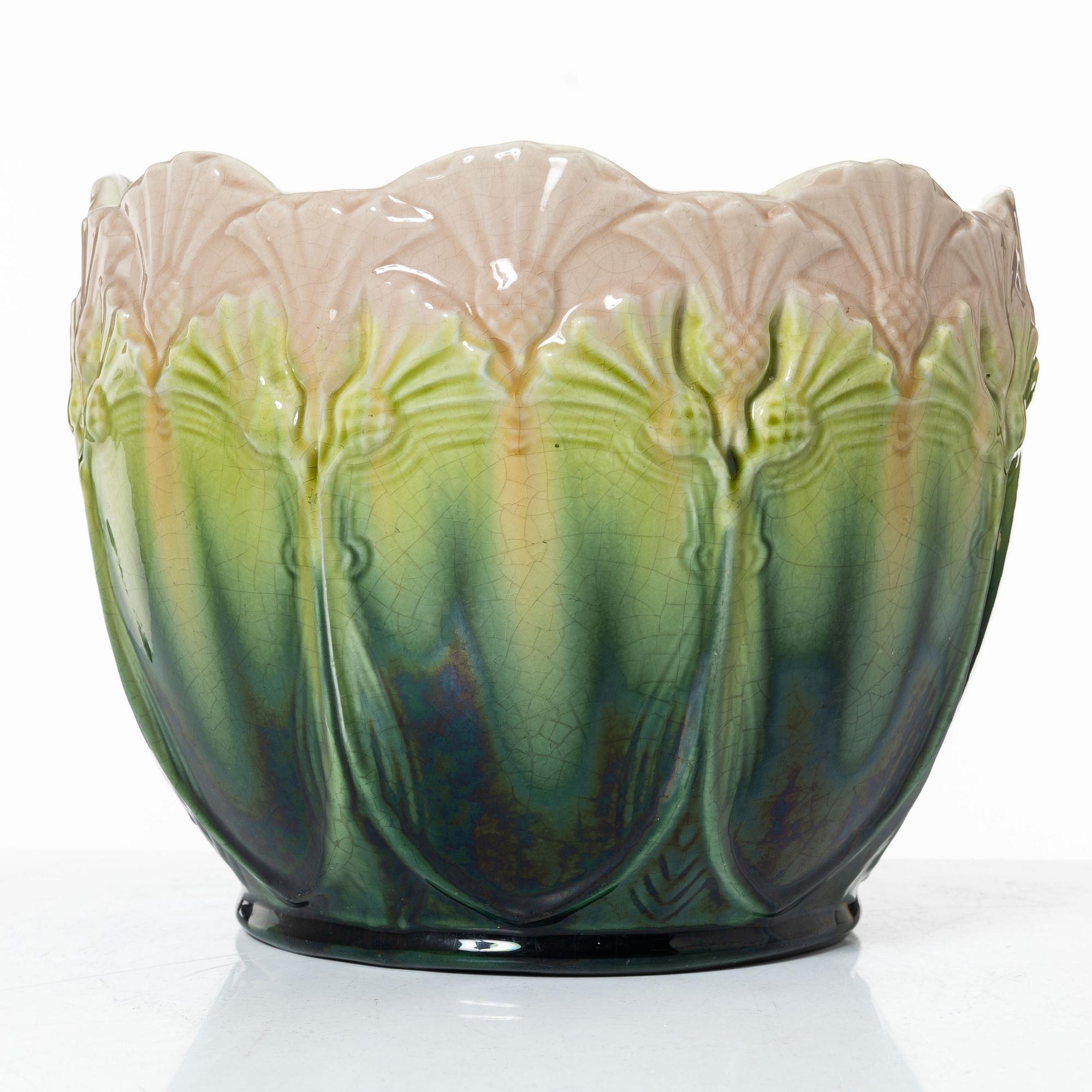 Ytterfoder, majolika, jugend, Rörstrand, tidigt 1900-tal.