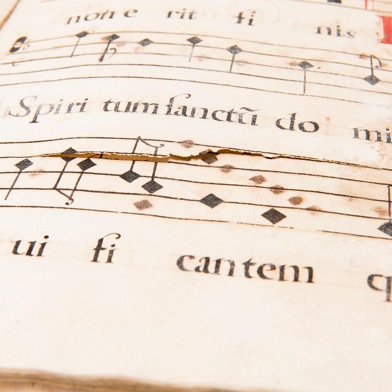 KÄSIKIRJOITUS, pergamenttia, n. 1400-luku.