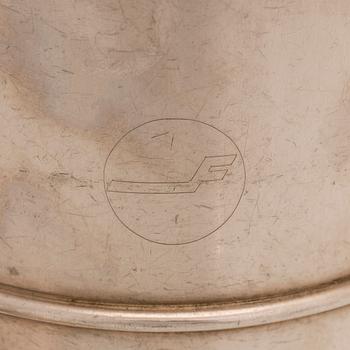 Tapio Wirkkala, A 3-piece serving ware "Cumulus" made to order for Finnair, Kultakeskus (Hopeakeskus). Designed in 1968.