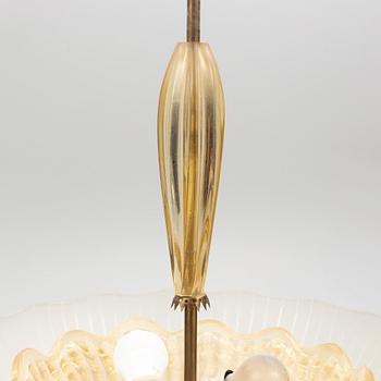 A Swedish Modern ceiling lamp, Orrefors, mid-20th Century.