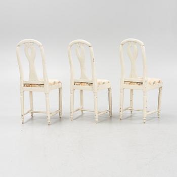 Three painted chairs, 18th/19th Century.