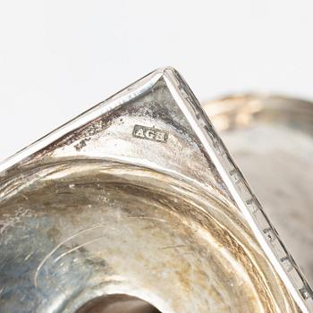 Three Swedish silver cups, 19th century.
