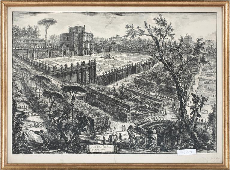 GIOVANNI BATTISTA PIRANESI, etsning, sent 1700-tal.