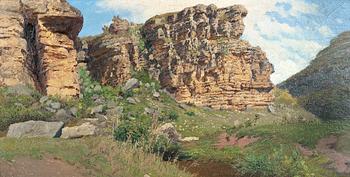 342. Nikolai Aleksandrovits Yaroshenko, ROCKS NEAR KISLOVODSK.