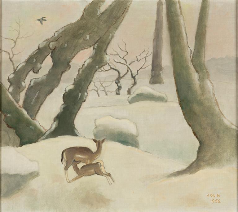 EINAR JOLIN, oil on canvas, signed and dated 1956.