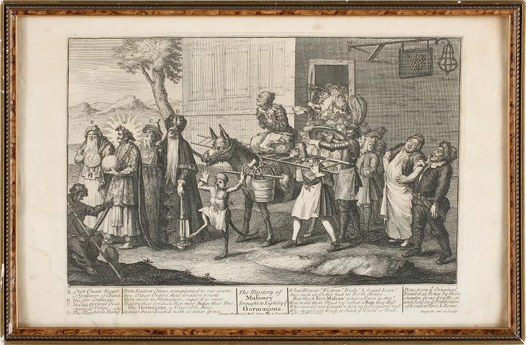 WILLAM HOGARTH, gravyr, 1700-tal.