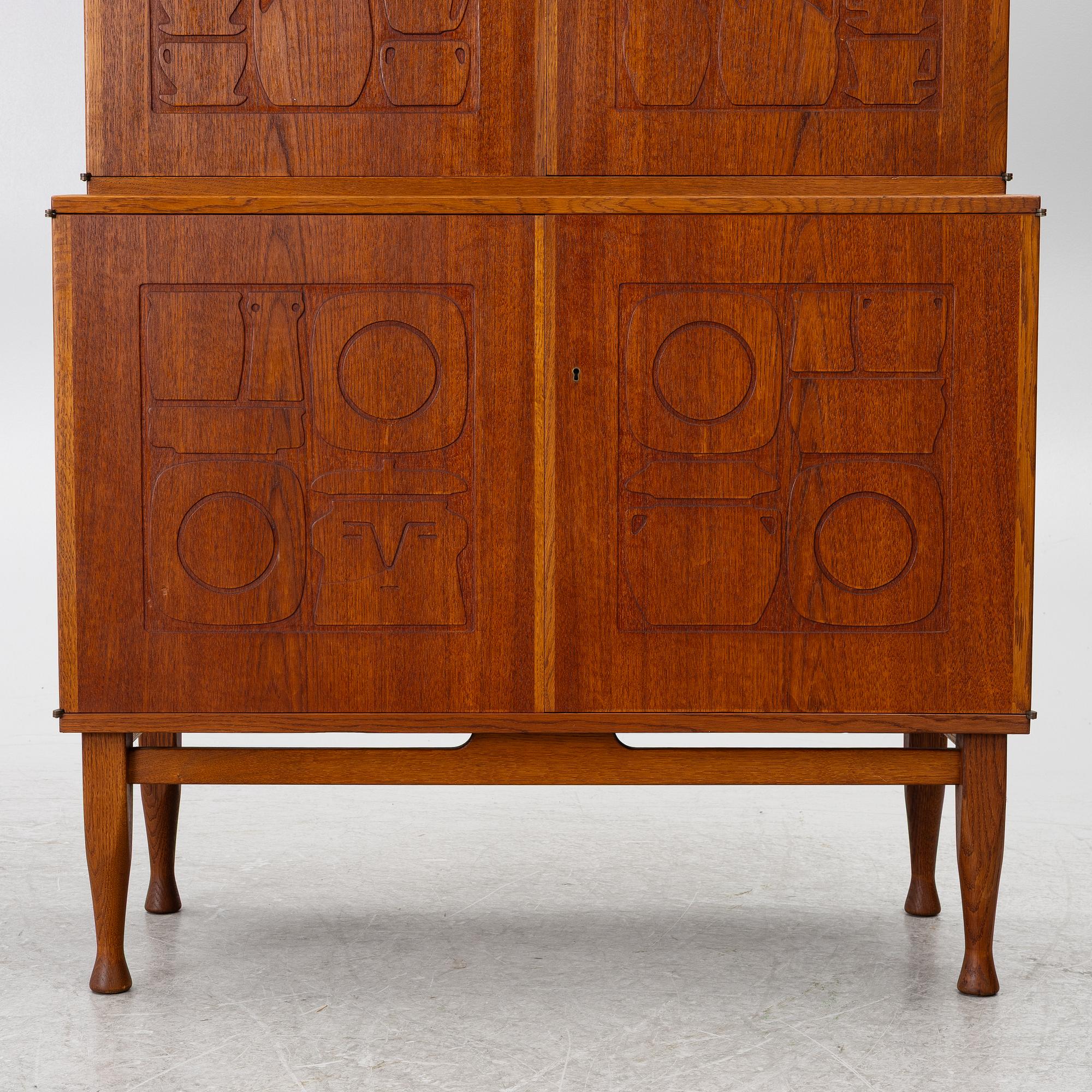 Yngve Ekström, cabinet, 'Krus', AB Westbergs Möbler, Tranås, 1950s.