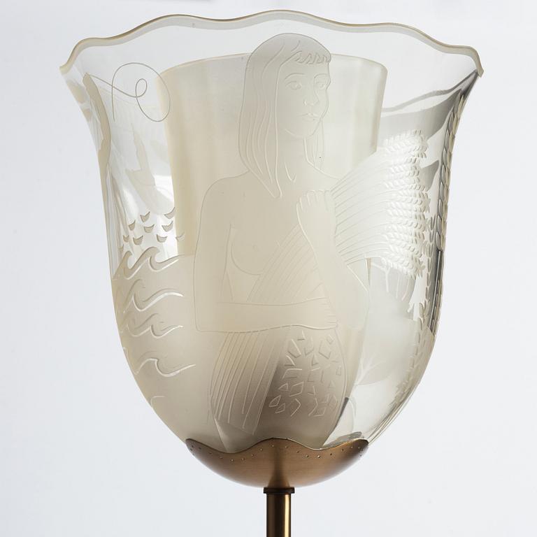 Bo Notini, a Swedish Modern floor light, Glössner & Co, Sweden, 1940-50s.