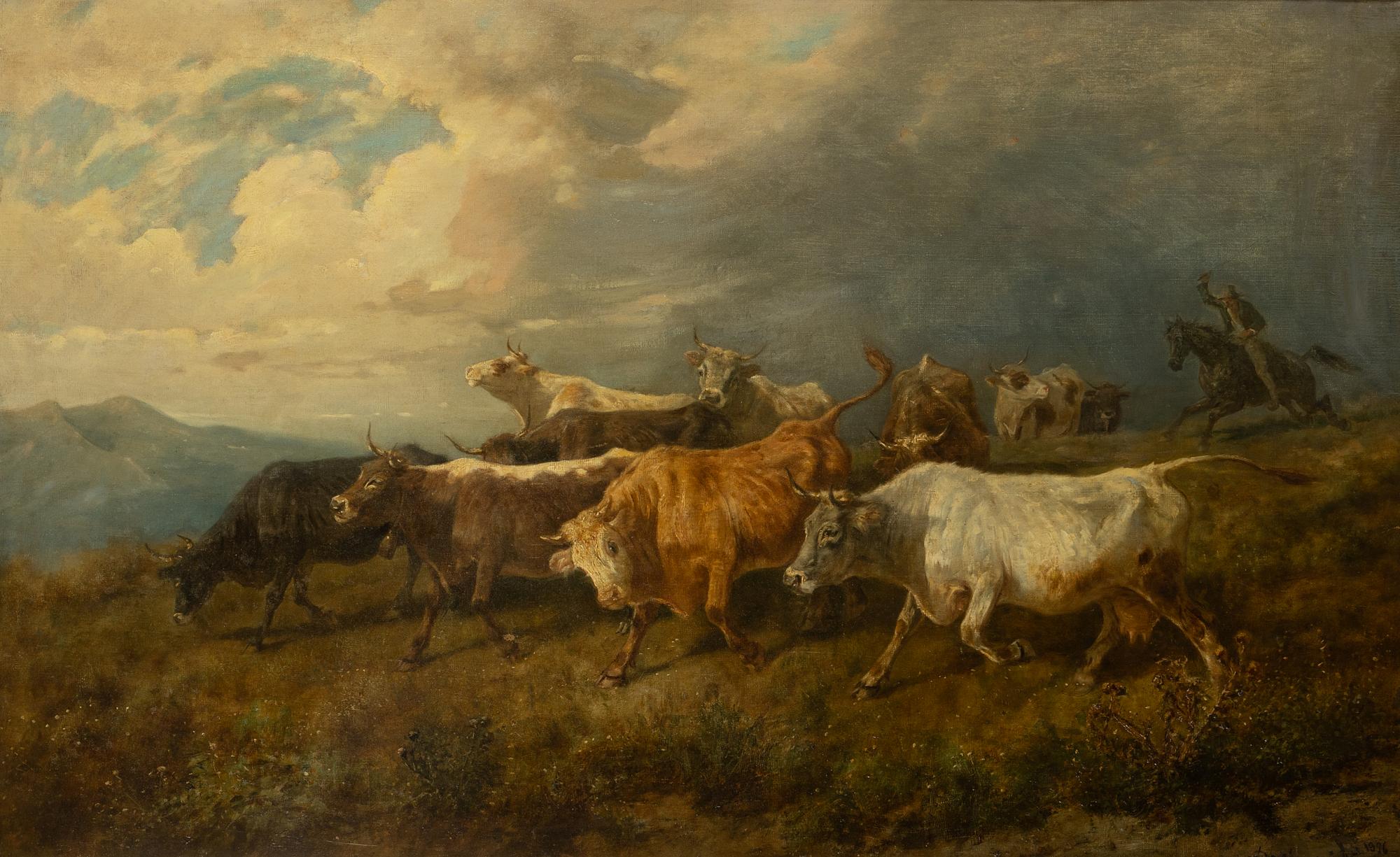 English artistt oil on canvas, signed and dated 1896.