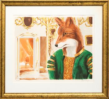 Ernst Billgren, Interiör med räv.