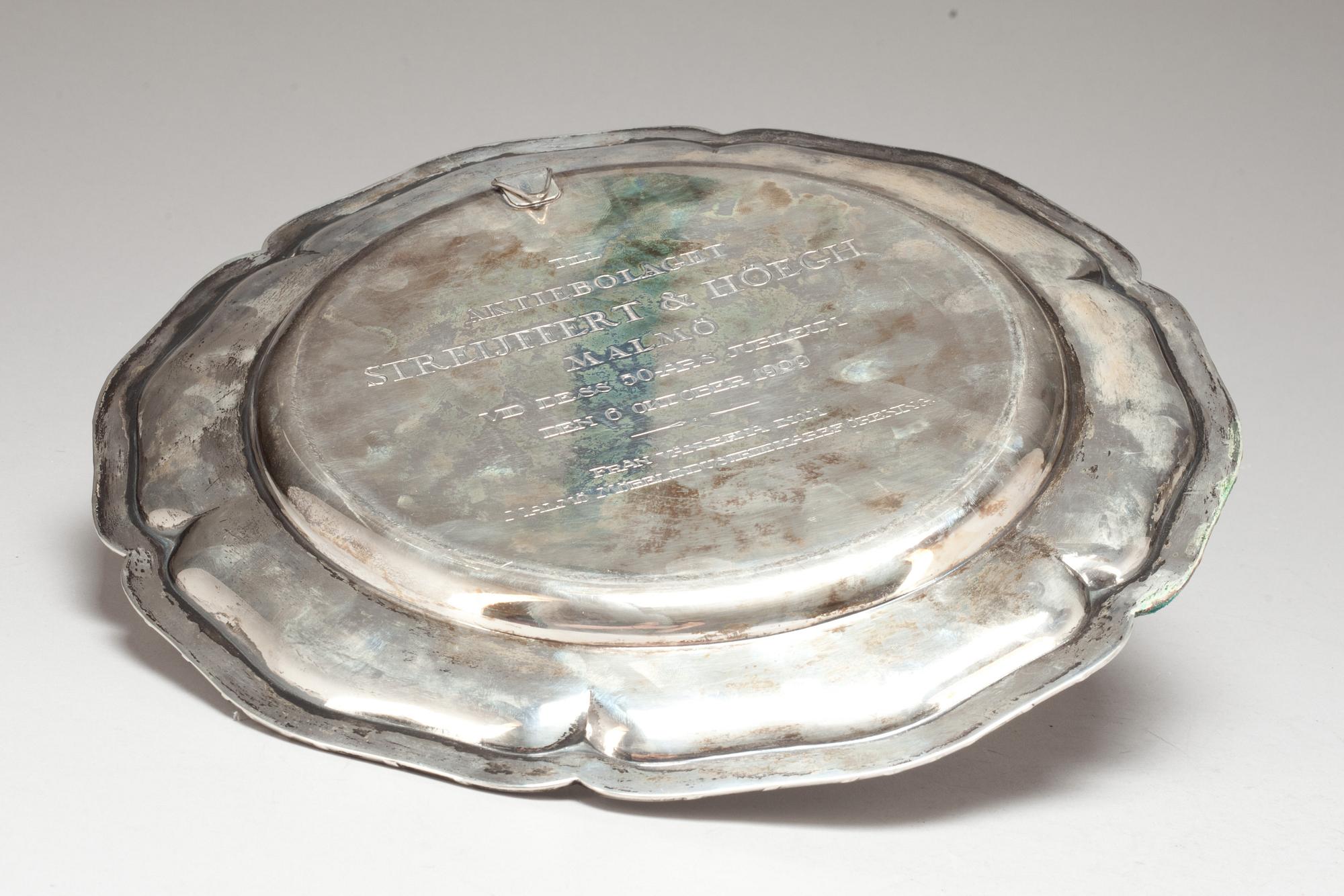 FAT, silver, G F Hallengren, Malmö, 1929. Vikt ca 570 g.