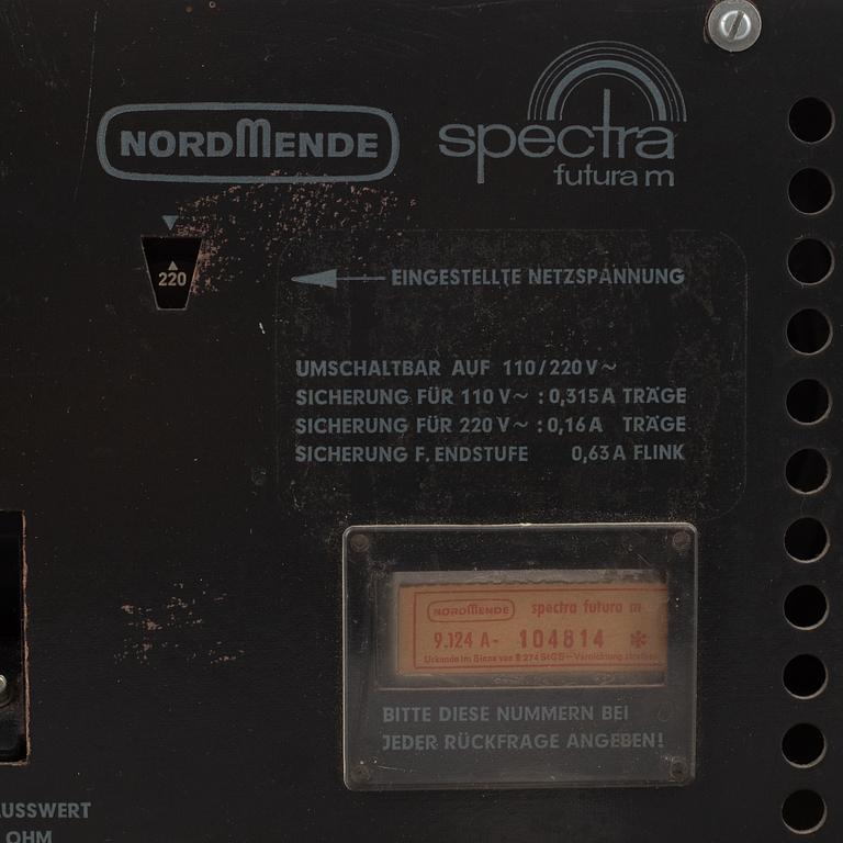 Raymond Loewy, a "Spectea Futura" radio/stereo system, Nordmende, Germany,.