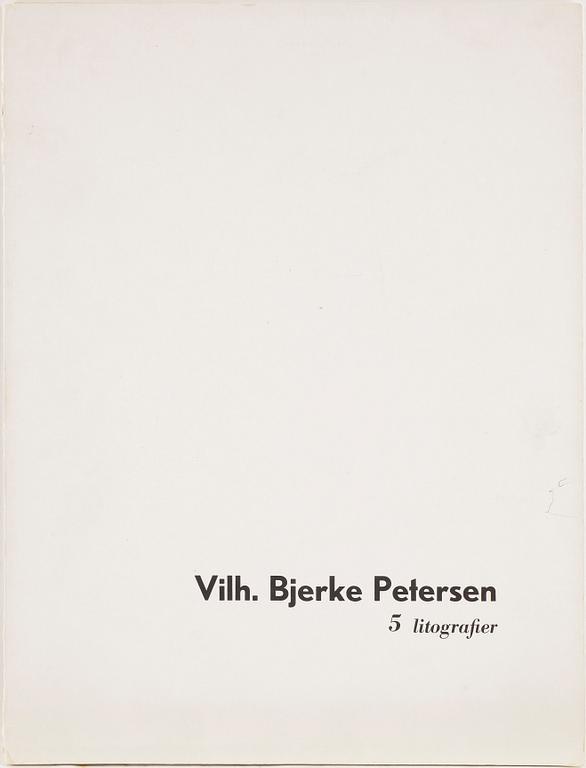 VILHELM BJERKE-PETERSEN mapp, 5 st litografier, signerade o numrerade 55/150.