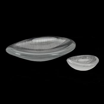 VATEJA, 2 kpl, lasia, sign. Tapio Wirkkala, Iittala -54.