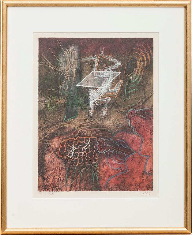 ROBERTO MATTA, färgetsning, signerad och numrerad XXXIII/XXXVI.