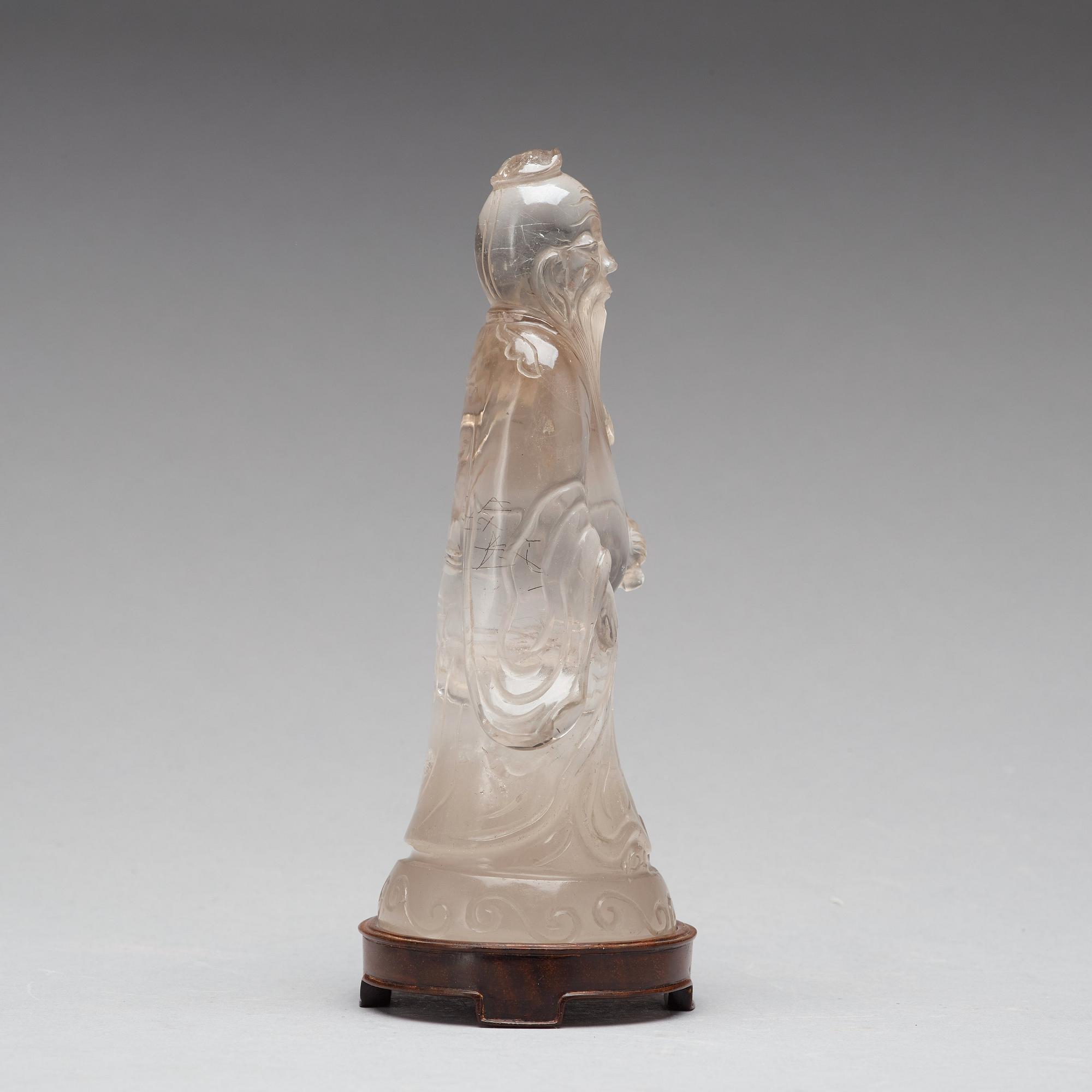 FIGURIN, bergkristall. Sen Qing dynasti.