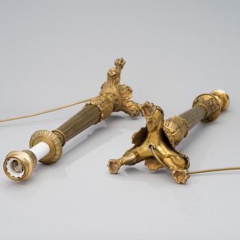 RANSKALAINEN PÖYTÄVLAISINPARI, pronssia, 1800-luku.