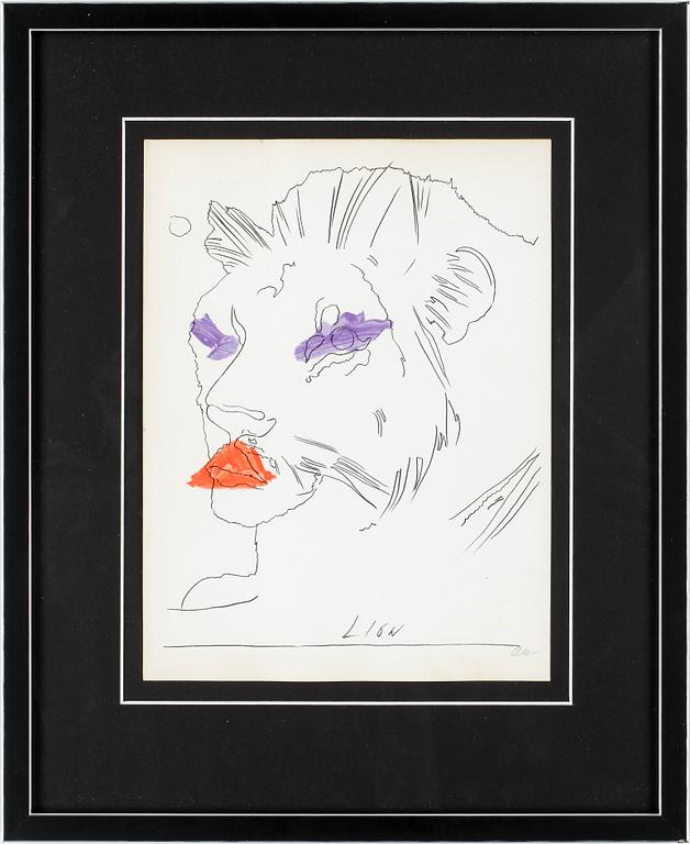 ANDY WARHOL, litografi samt konsttidskrift, båda signerade.