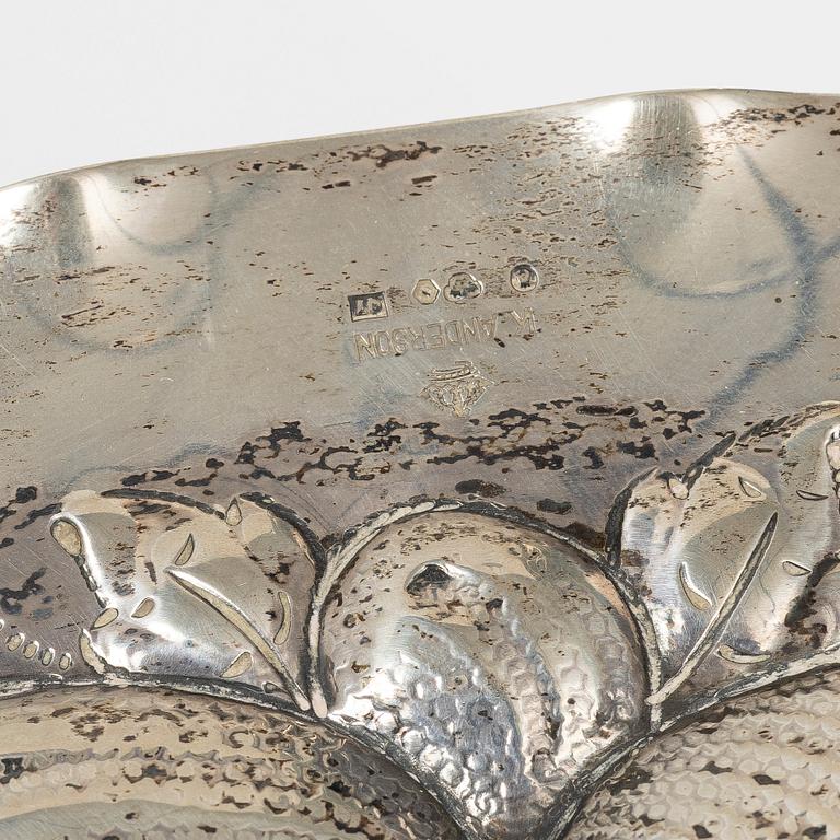 Karl Anderson, Presentation tray, silver, Baroque style, Stockholm 1918.