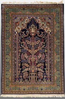 A RUG, Qum, around 160 x 110 cm.